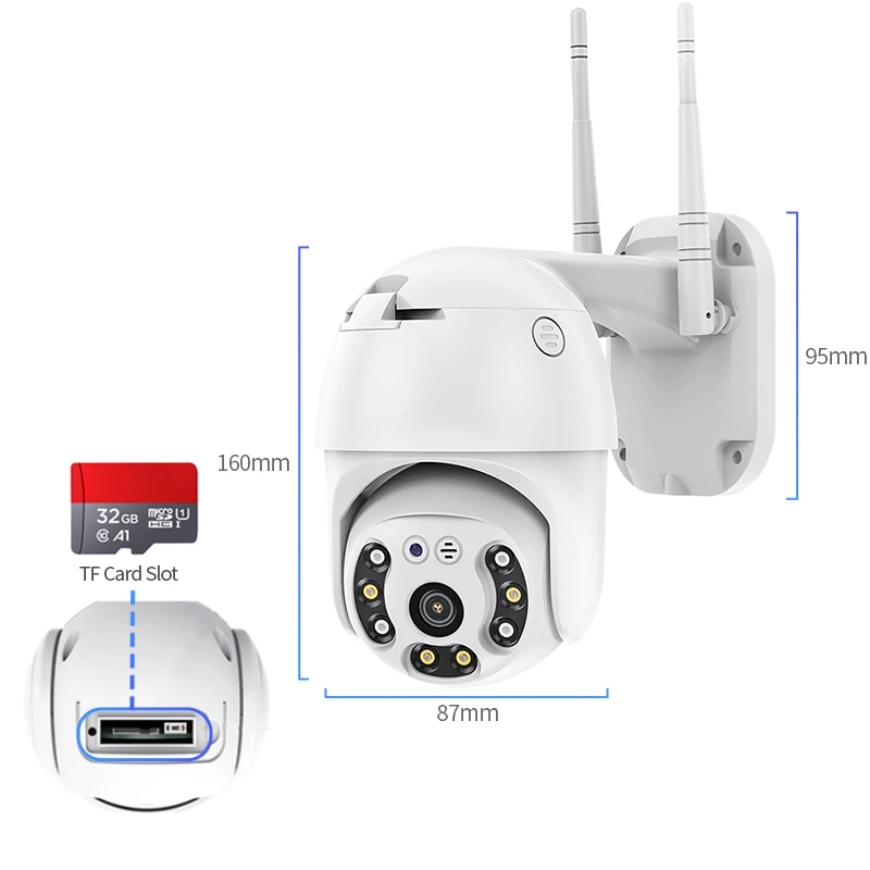 Сетевая камера INQMEGA 1080P HD IP66 водонепроницаемая с инфракрасным ночным видением |