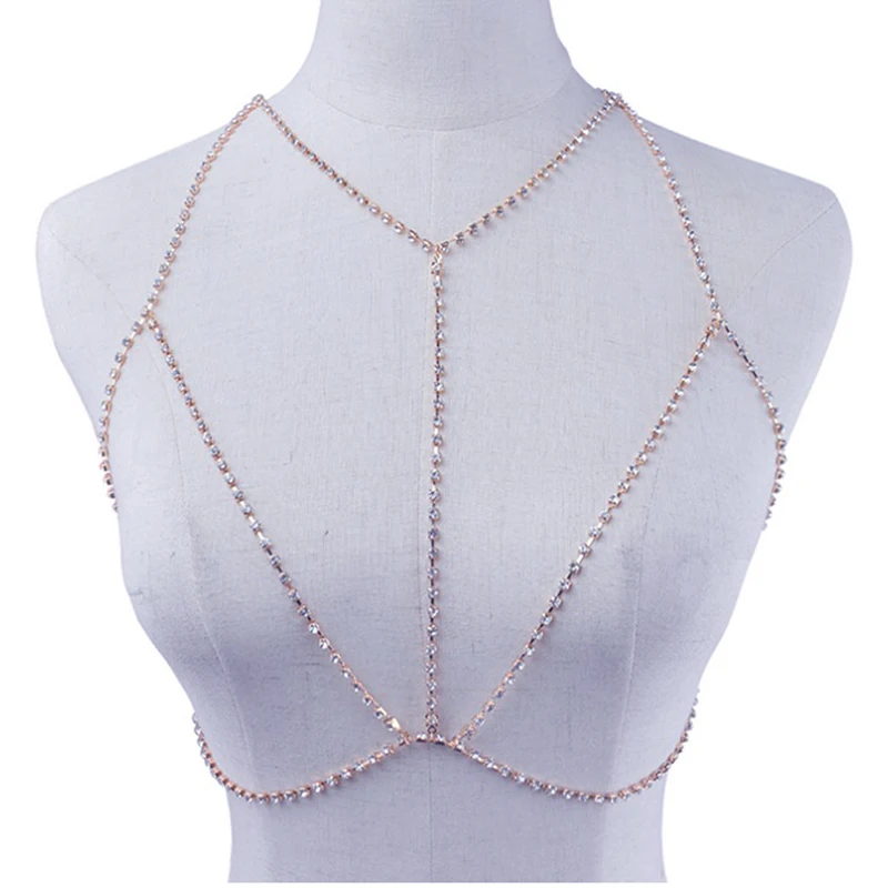 Пикантные цепочки для тела со стразами женские ювелирные изделия из жемчуга