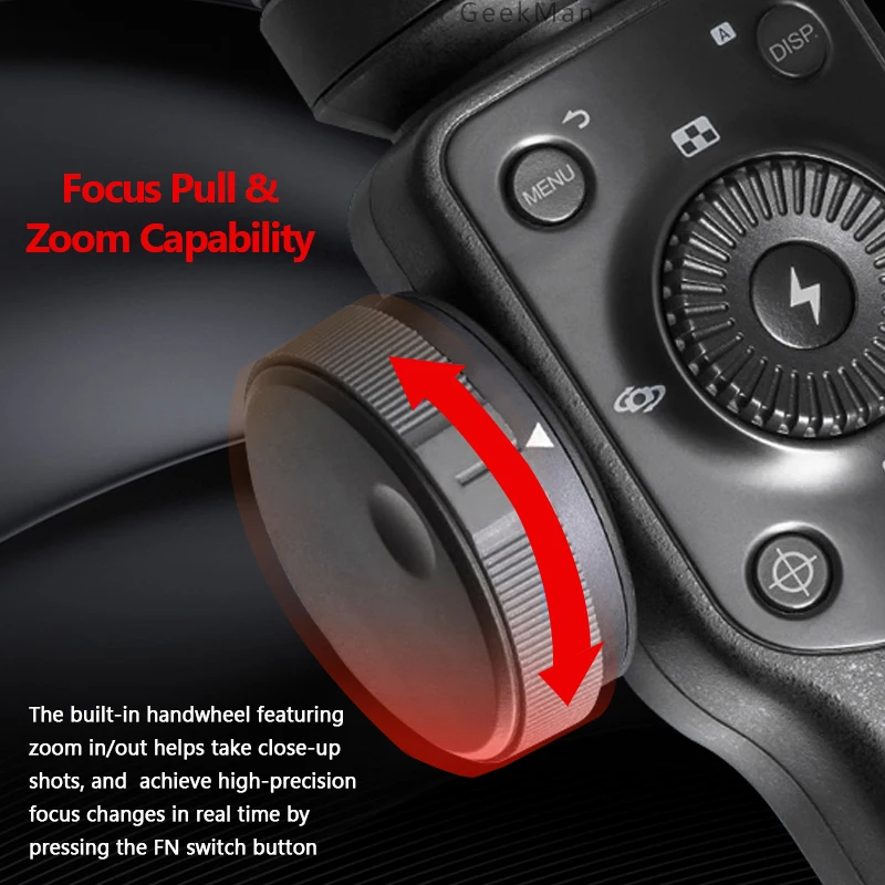 Zhiyun Smooth 4 Q 3 осевой ручной карданный стабилизатор для смартфона w / Focus Pull & Zoom
