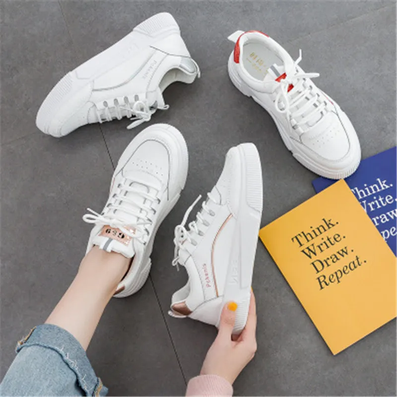 

Belbello 2020 new all-around little white shoes for female students running casual shoes for women sports flat sole shoes A521