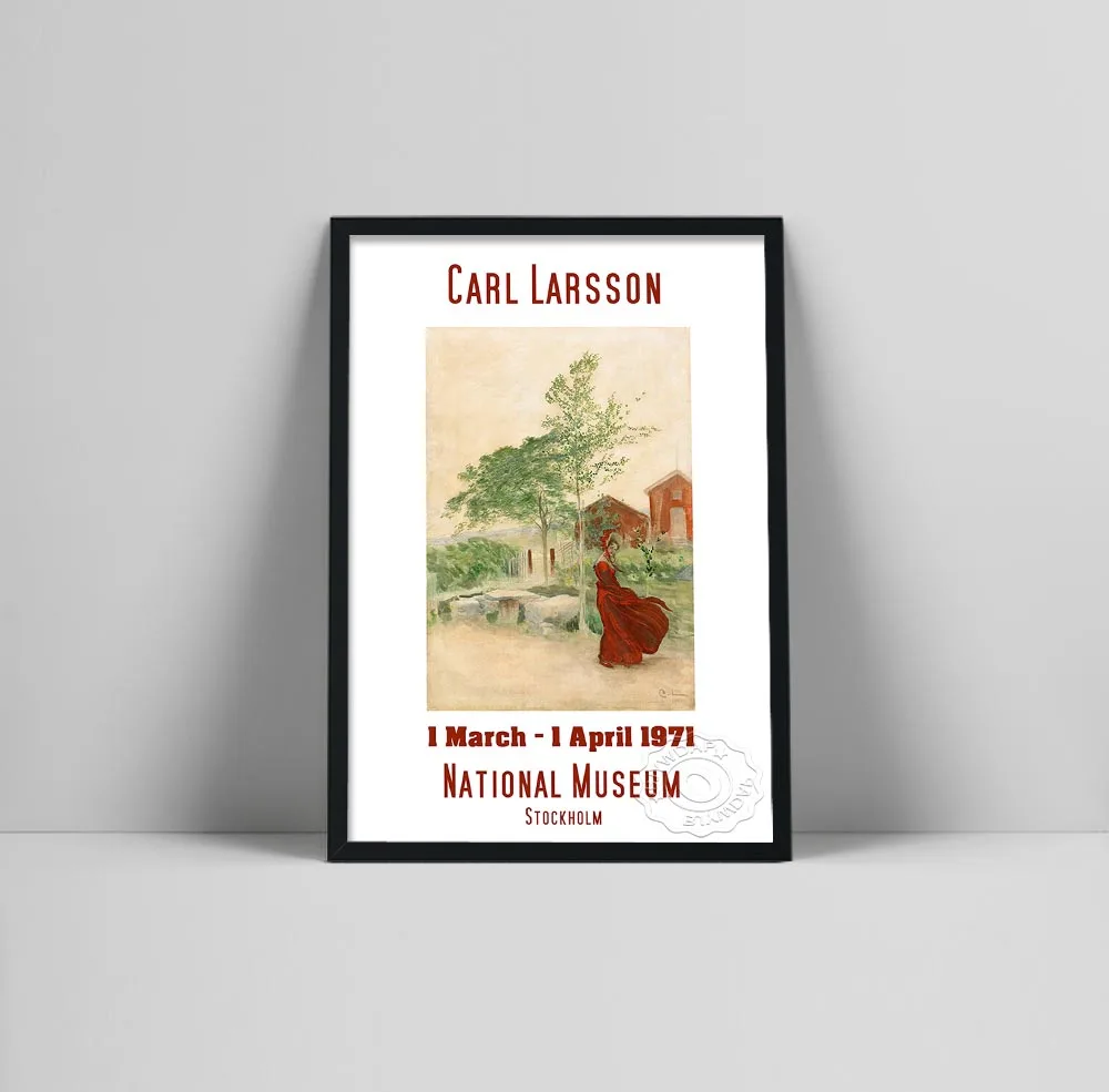 

Carl Larssen Exhibition Women Poster 1971 National Museum Stockholm Prints Wall Art Canvas Painting for Living Room Home Decor