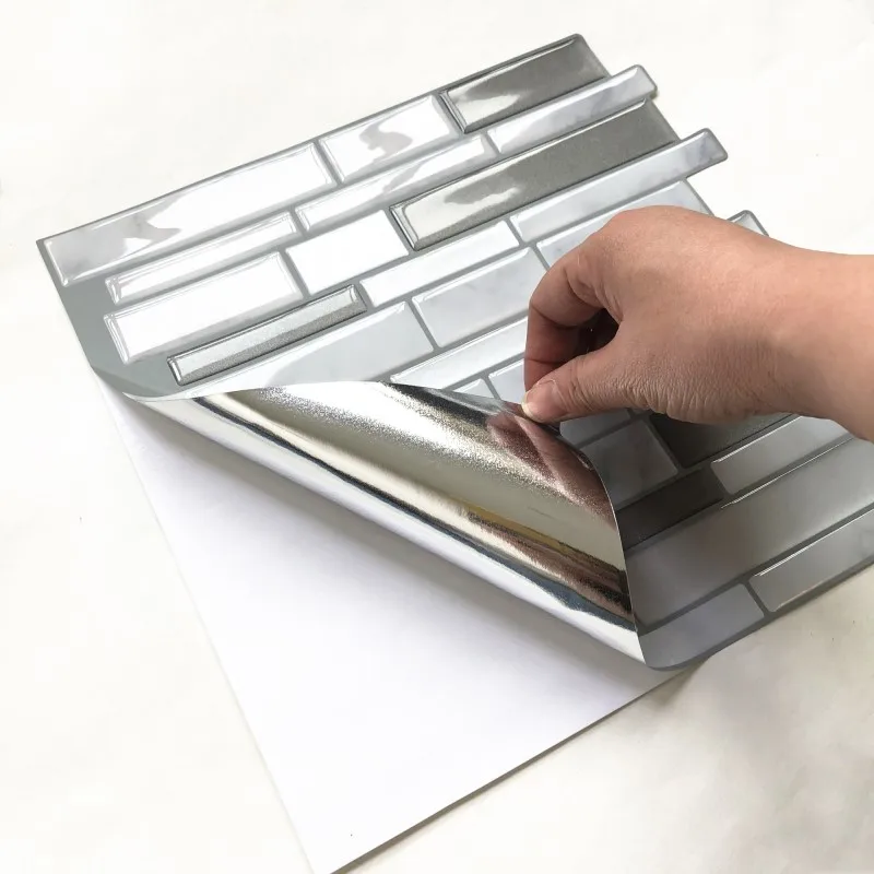 mosaic self adhesive tile backsplash wall sticker vinyl bathroom kitchen home decor diy 10 sheets free global shipping