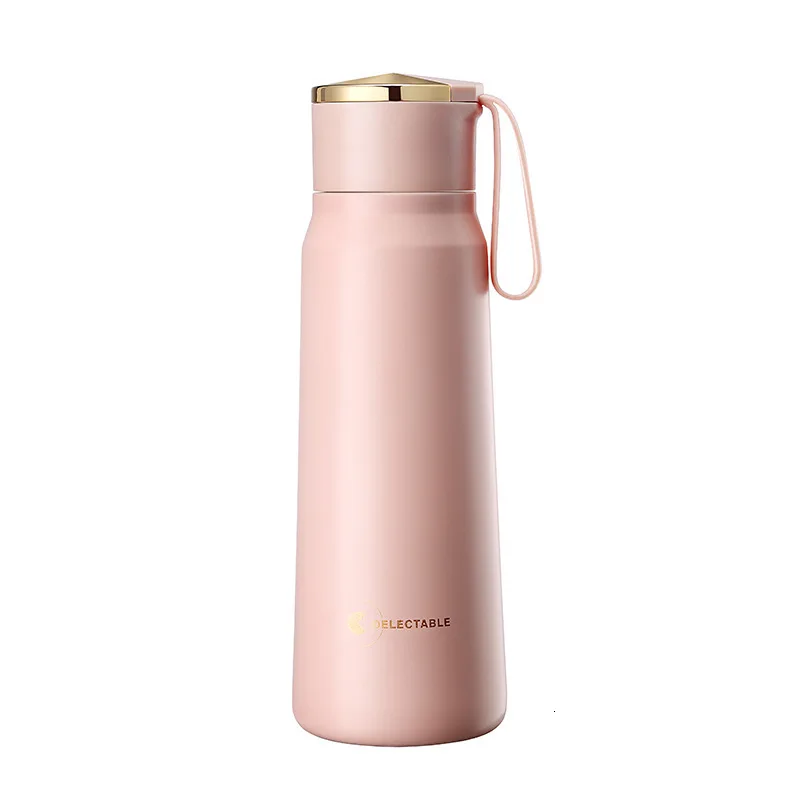 Pink Soffe Ins популярный модный термос бутылка 380 мл пищевой нержавеющей стали Портативный хорошее уплотнение дома и путешествия термосы - Цвет: Pink