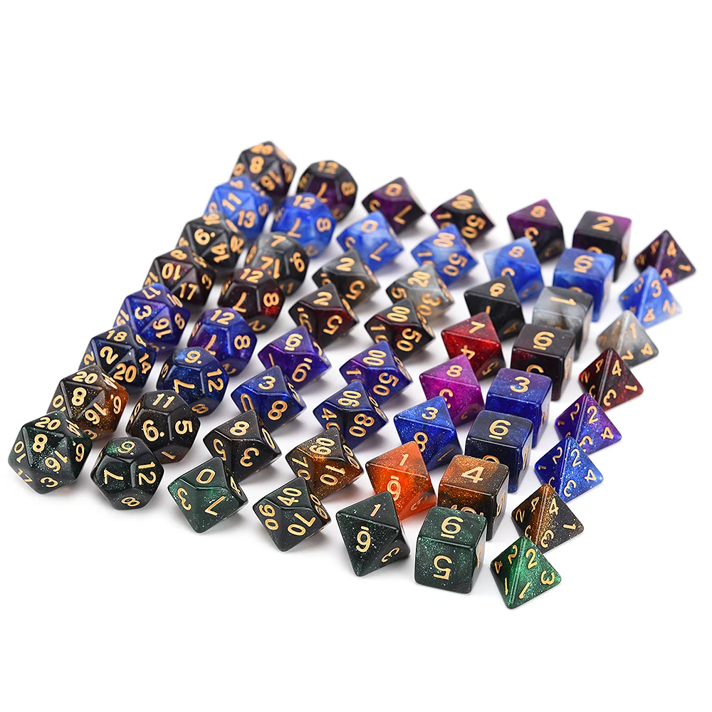 Набор из 8 шестигранных акриловых костей для настольных игр DND ролевая игра MTG