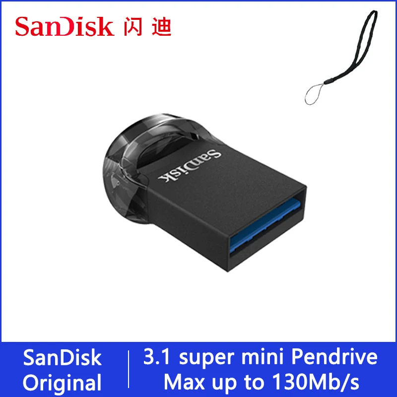 Мини-флешка Sandisk USB 3 1 флеш-накопитель 128 ГБ 64 32 256 512 флэш-накопитель переносной