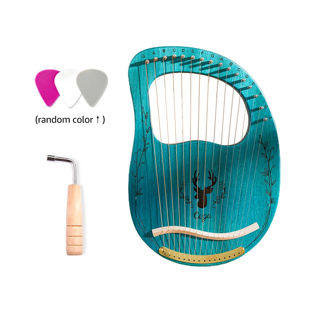 Muslady 16 струн модернизированная Lyre Harp портативная твердая древесина струна