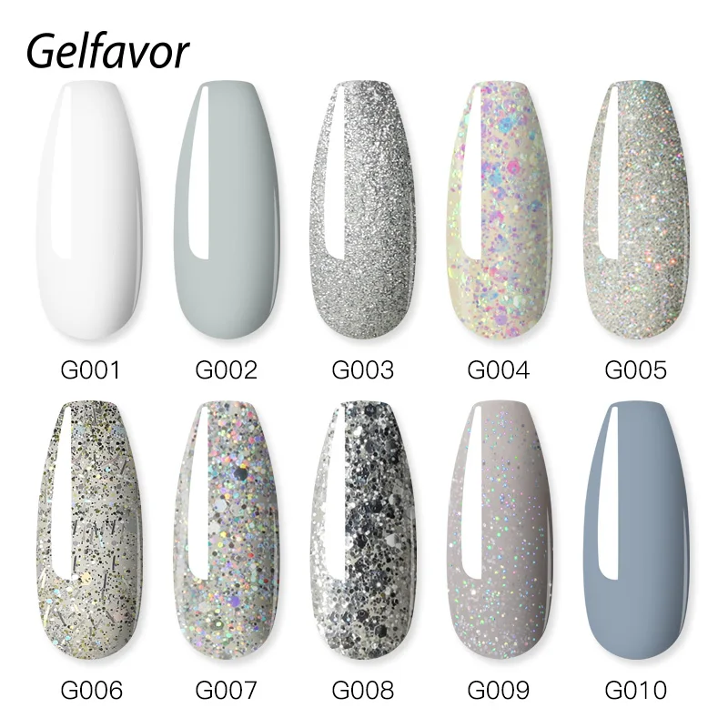 Набор гель лаков для ногтей Gelfavor 4/6 шт. набор УФ светодиодный Лаки Для гибридная