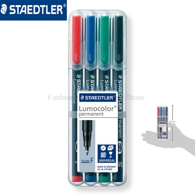 STAEDTLER 318 WP4 0 6 мм 4 цвета художественные маркерные ручки набор быстросохнущие