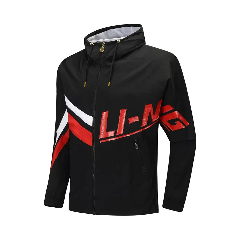 Li-Ning Мужская трендовая свободная ветровка с Умной подкладкой комфортное