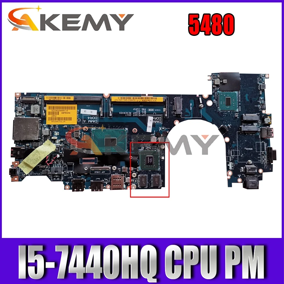 

Akemy абсолютно новый I5-7440HQ материнская плата для ноутбука Dell Latitude 5480 CN-0M11M5 M11M5 CDP70 LA-E142P 1GR5F материнская плата 100% тестирование