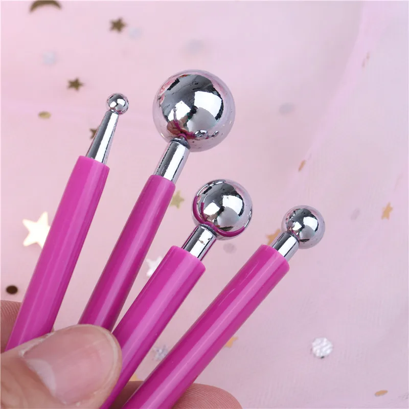 

4Pcs/lot Cookie Cutters Flower Sugarcraft Metal Ball Modelling Set DIY Stainless Steel Baking Pen Fondant Cake Decorating Tools