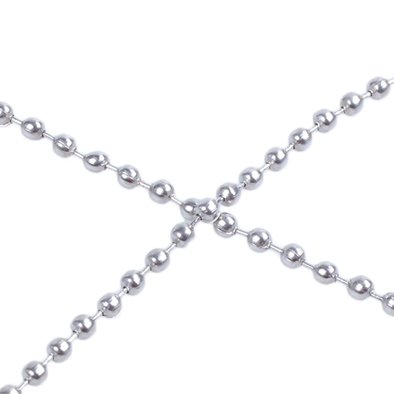 

Stainless Steel 10cm Length 2.4mm Beaded Ball Chain 100Pcs Silver Tone