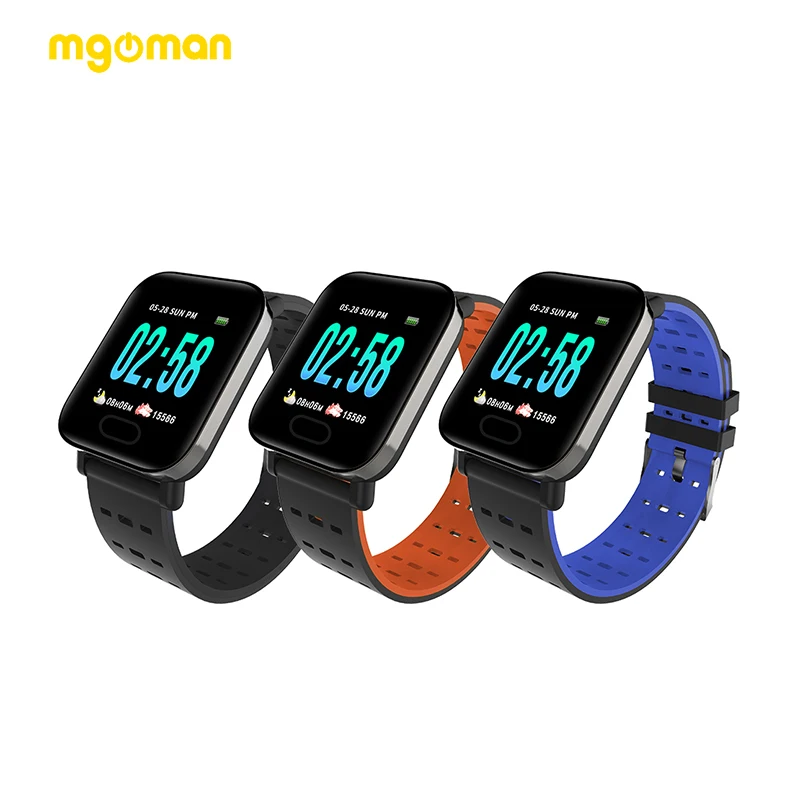 Смарт часы Mgoman A6 фитнес трекер смарт браслет водонепроницаемый мужские