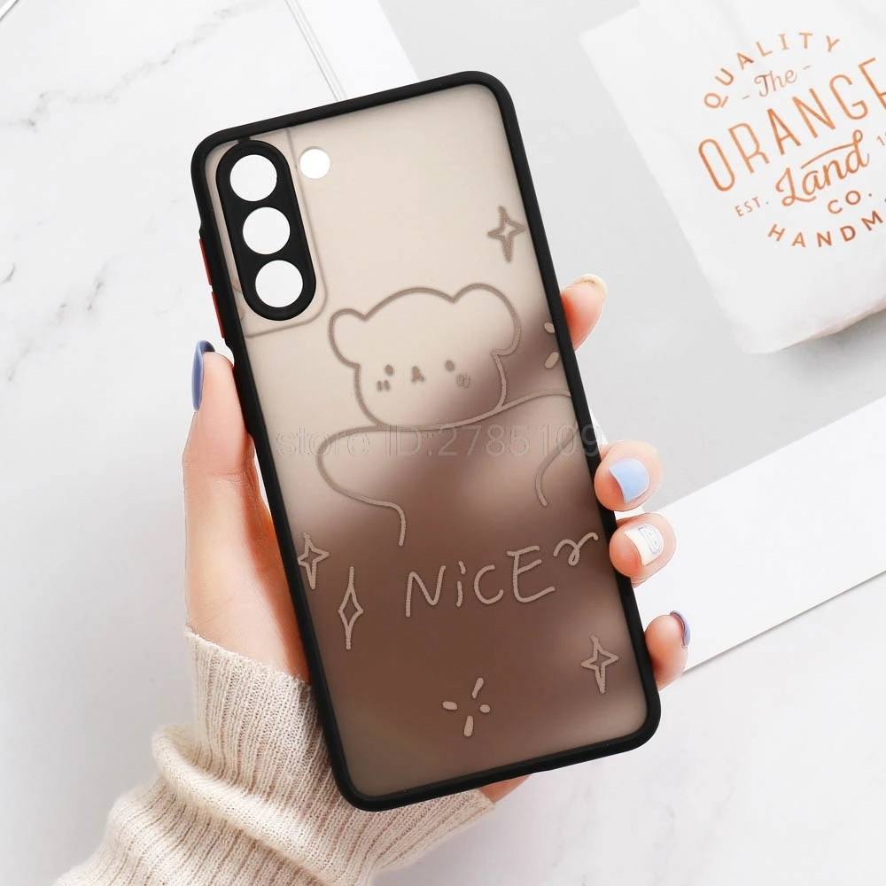 

Phone Case For Samsung Galaxy A12 6.5 inch Cute Cartoon Painted Shockproof Matte GalaxyA12 Cover Fundas Camera Lens Protector