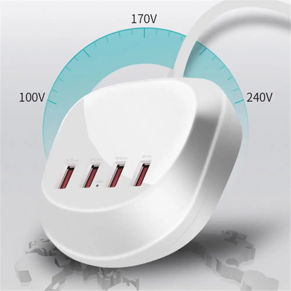 Удлинитель с 4 USB портами для зарядки уличный дорожный адаптер смартфонов и