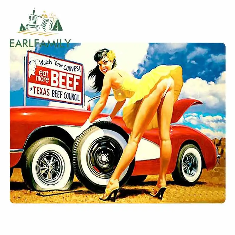 EARLFAMILY 13 см x 9 8 Виниловая наклейка с горячим стержнем для девушек NHRA переводная