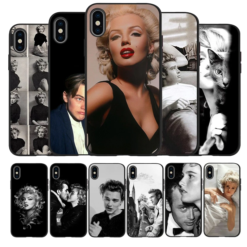 Черный ТПУ силиконовый мягкий чехол для телефона Джеймс Дин и Мэрилин Монро iPhone 11