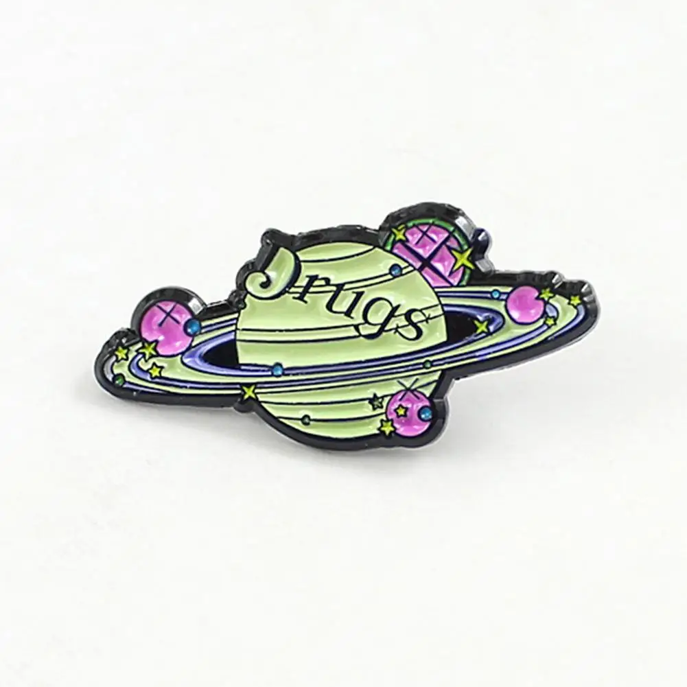 Женский значок с эмалью фиолетовый в виде планеты космоса земля 2019 | Украшения и