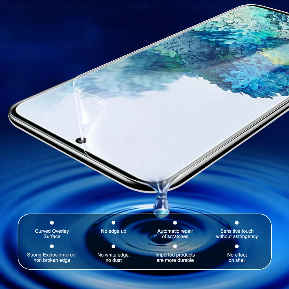 6in1 hydrogel soft film full coverage protection for samsung galaxy s20 fe plus ultra 5g screen protector safety protective film free global shipping