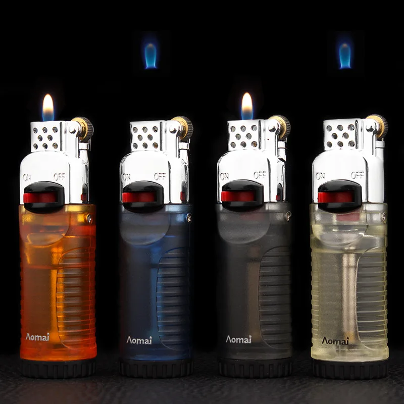 JOBON Magic Blue Flame Зажигалка металлическая Бутановая газовая Кремниевая зажигалка для