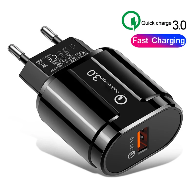 Зарядное устройство QC 3 0 для телефона быстрая зарядка зарядное USB адаптер быстрой