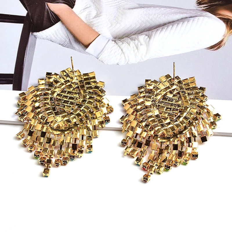 Лидер продаж цветные серьги подвески ZA стразы модные высококачественные