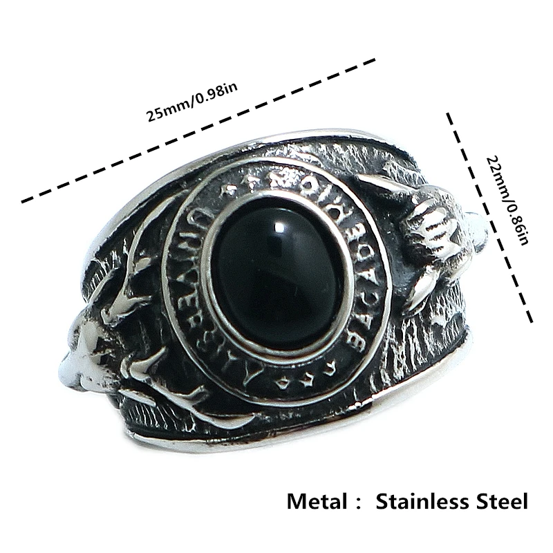 316L нержавеющая сталь крутая новейшая винтажная черная каменная олень
