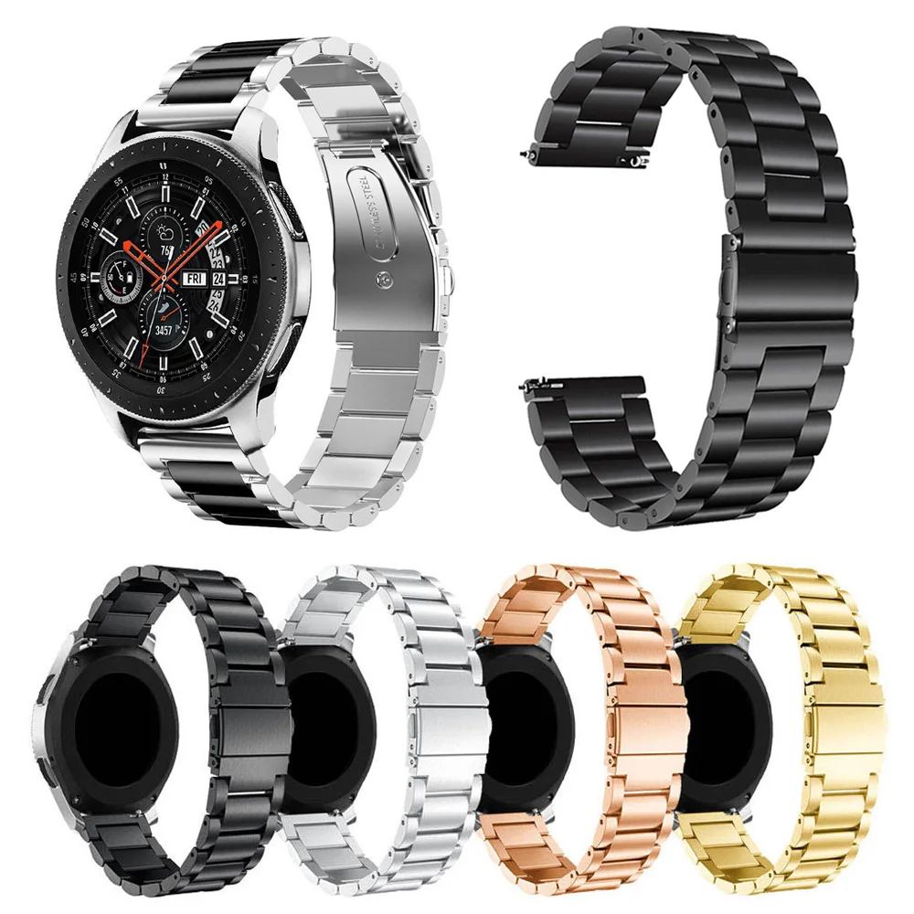 22 мм ширина универсальный ремешок из нержавеющей стали для samsung Galaxy Watch 46 мм/gear S3 Classic/S3 Frontier ремешок для часов металлический браслет