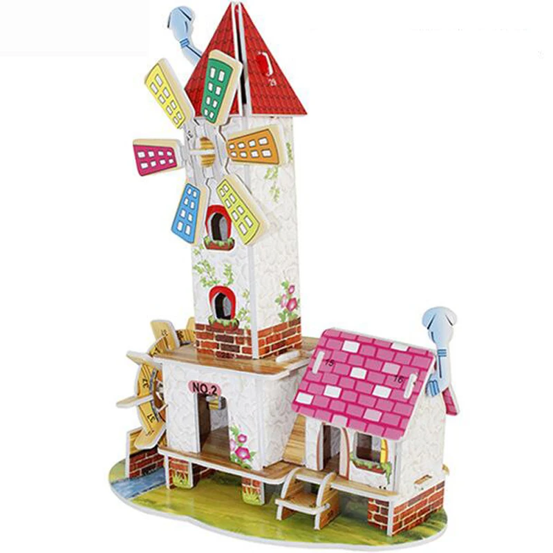 

Kids Construction Learning & Education Puzzle Toy Baby Toy 3D Paper Board Puzzle Early Education Construction Assemble Toy