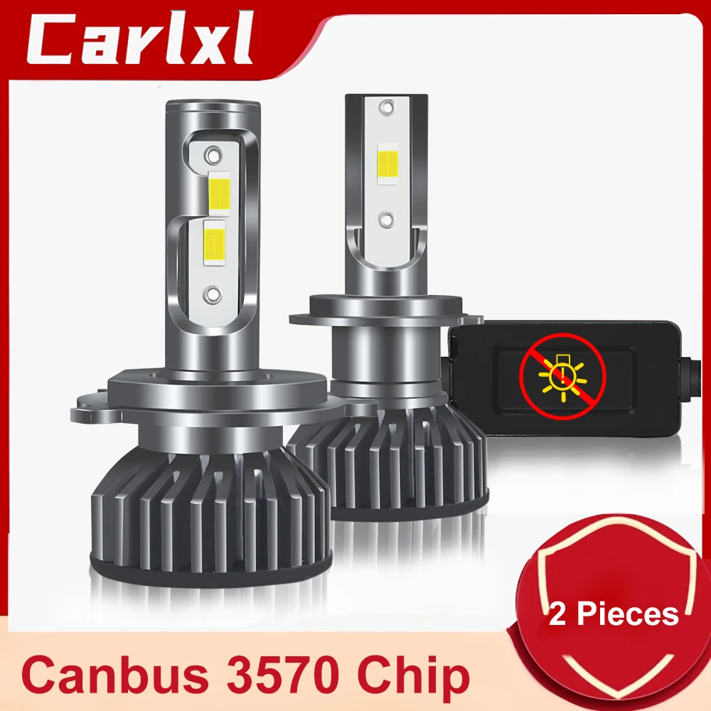 Carlxl Canbus 3570 Car Light H4 LED 20000LM H7 LED Car Headlight H1 Auto LED Bulb H8 H9 H11 9005 HB3 9006 HB4 9012 Fog Lamp 12V