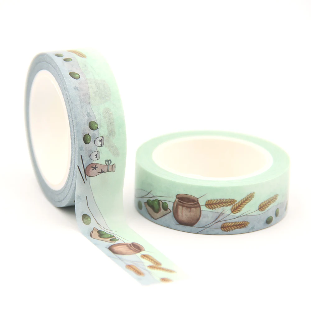 

10PCS/lot 15MM*10M Solar Term Summer Wheat Harvest washi tape Masking Tapes Decorative Stickers DIY Stationery School Supply
