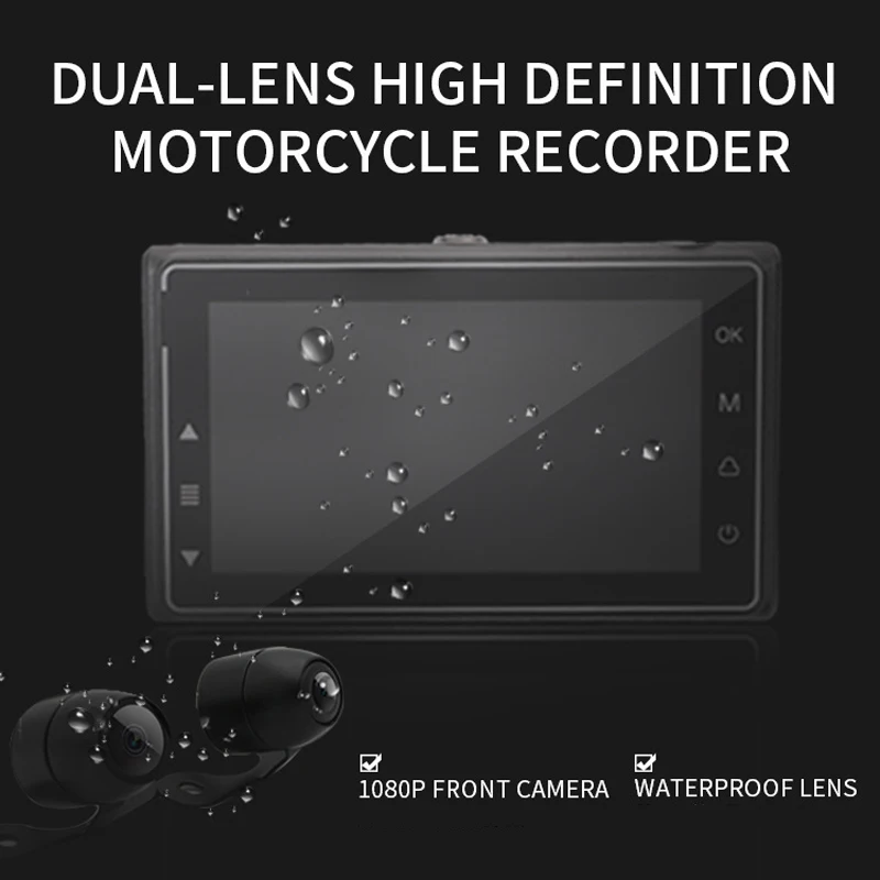 Видеорегистратор для мотоцикла 3 дюйма 1080P HD|Видеорегистраторы| |