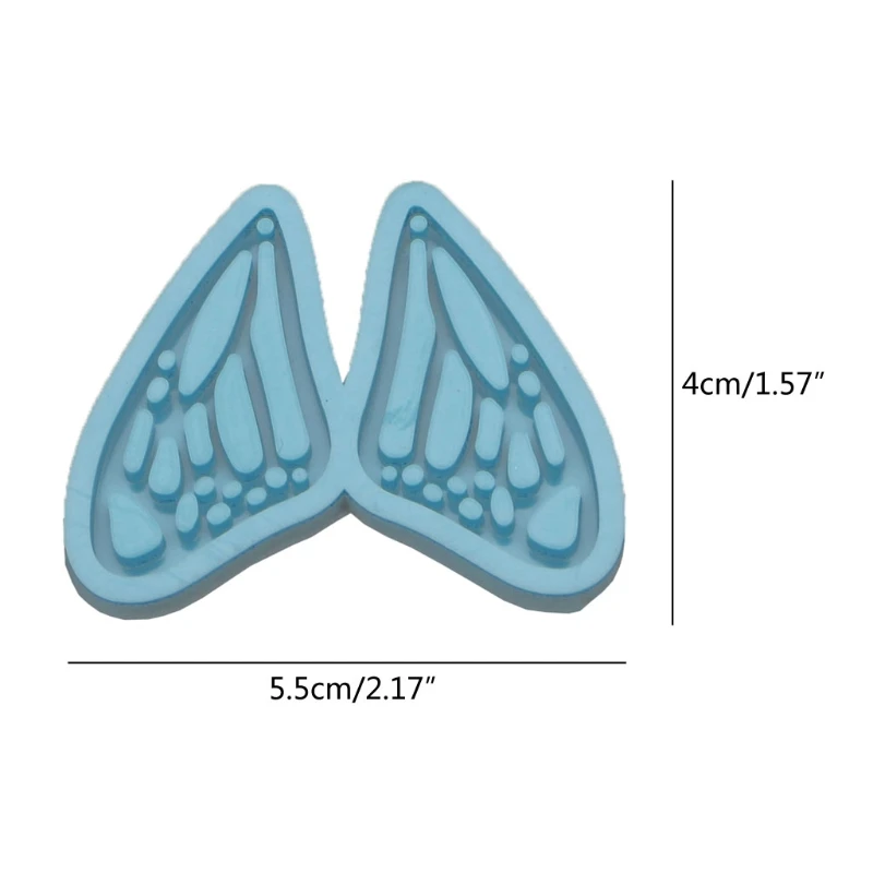 

2Pcs Handmade Butterfly Pendant Earrings Keychain Silicone Mold with Hole Butterfly Wing Resin Casting Mold Craft Tools