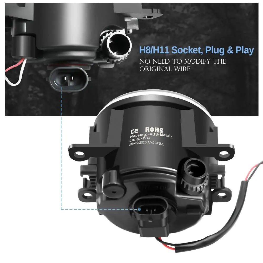 Противотумансветильник Angel Eye в сборе для Renault Kangoo Grand 2007-2015 Автомобиль H11 передний