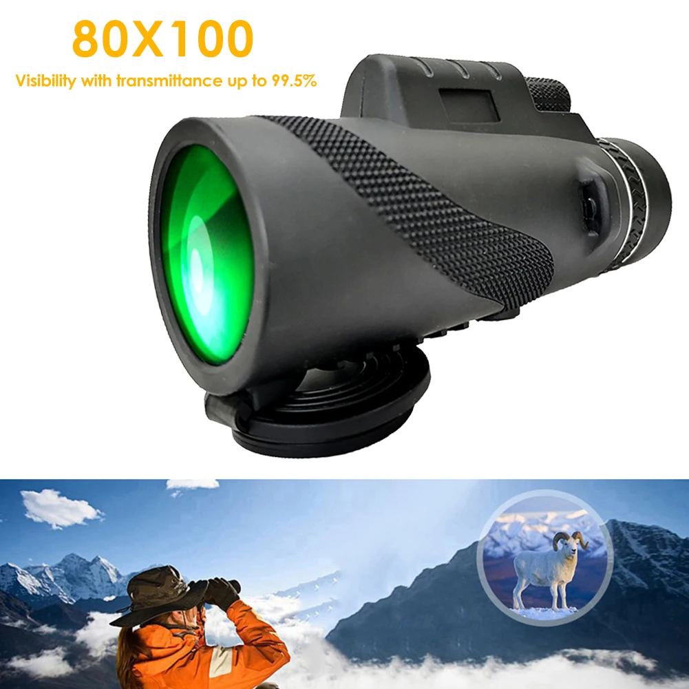 Монокулярный телескоп 12x5 0/80x100 HD с зумом Портативный монокулярный