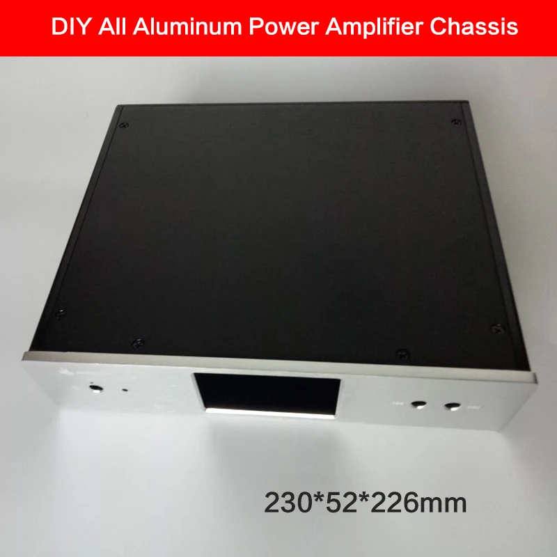 

KYYSLB 230*52*226mmDIY All Aluminum Power Amplifier Chassis J11 Player Case Power Supply Shell Audio Box Amplifier Enclosure