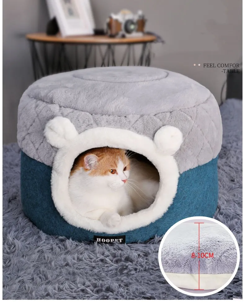 

Winter Cat Dog Bed House Soft Warm Animal Puppy Cave Sleeping dog Mat Pad Nest Kennel Pet Supplies Foldable Capsule