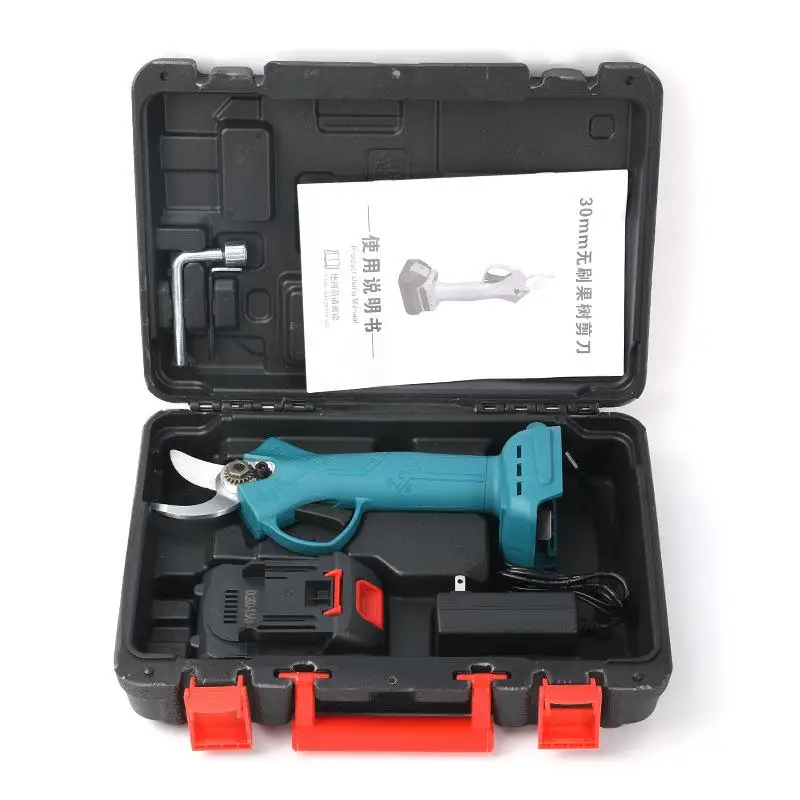 

European 28v Cordless Pruner Electric Pruning Shear Lithium-Ion Battery Efficient Fruit Tree Bonsai Pruning Branches Cutter