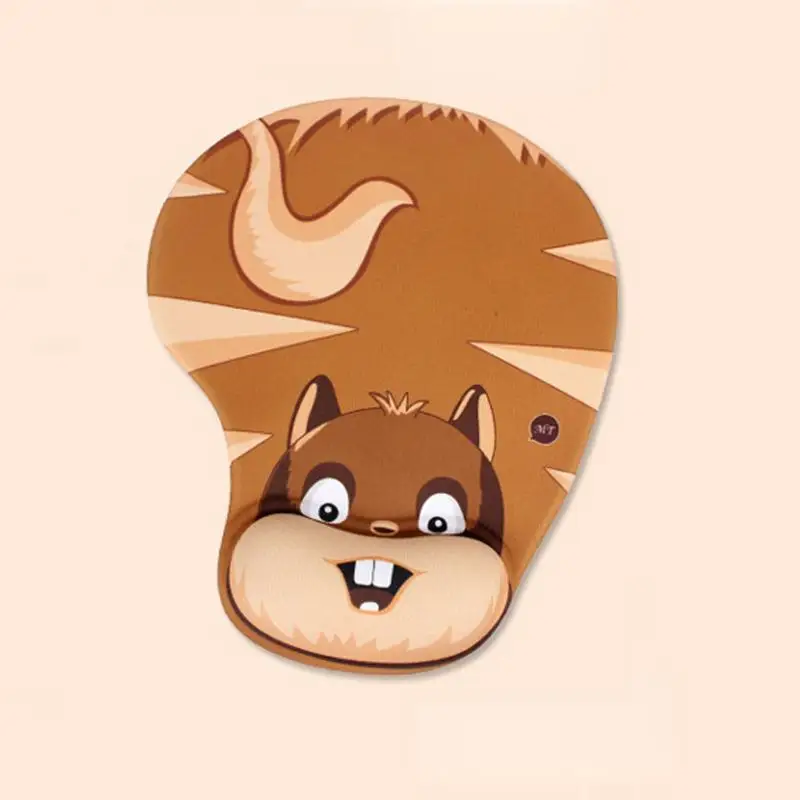 Нескользящий коврик для мыши с милыми животными практичный пеной памяти удобная