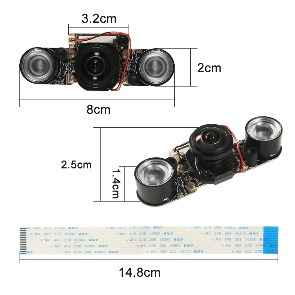 Для Raspberry Pi Модуль камеры OV5647 5MP 175 градусов ночное видение IR CUT модуль