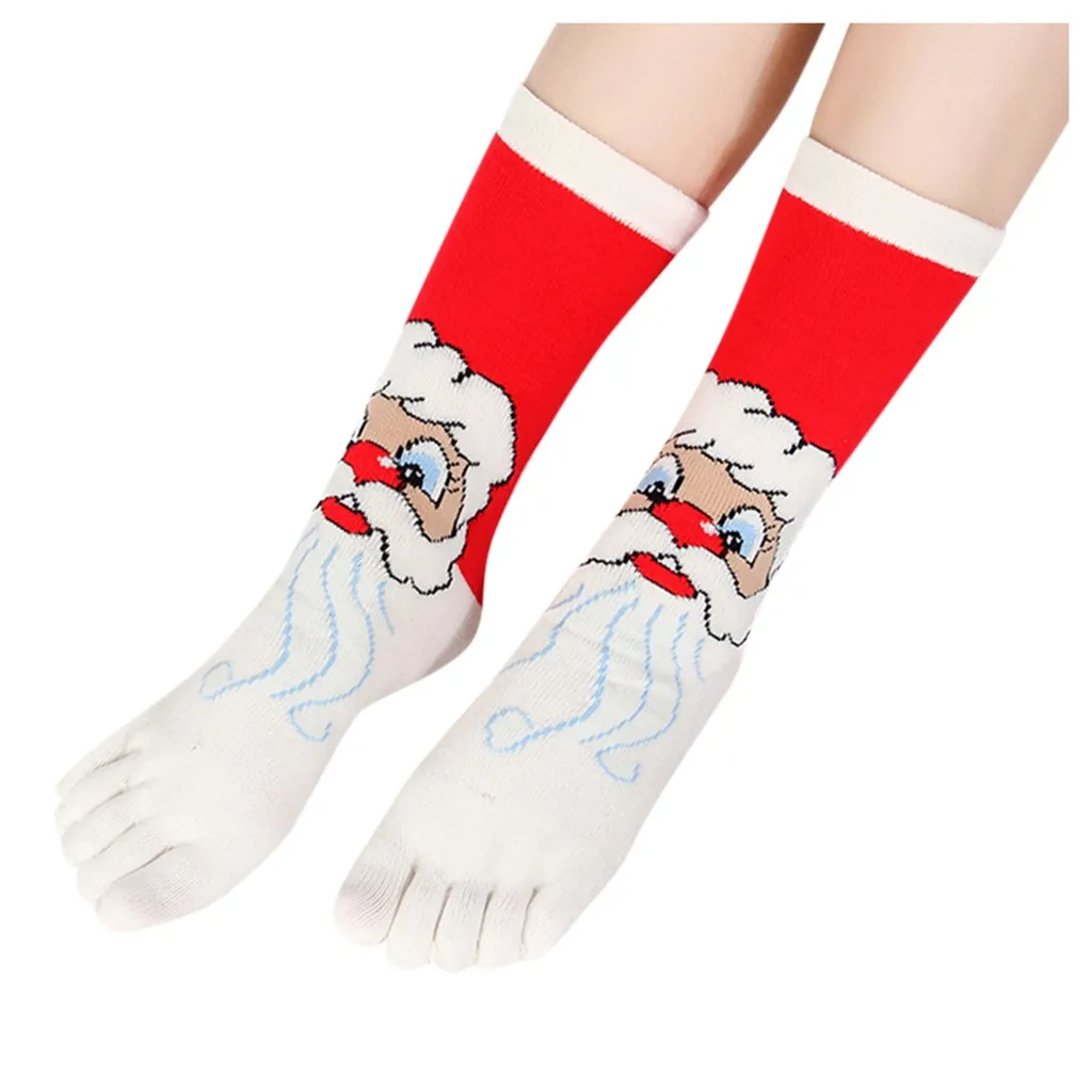 Лучший рождественский подарок рождественские женские носки с пятью пальцами