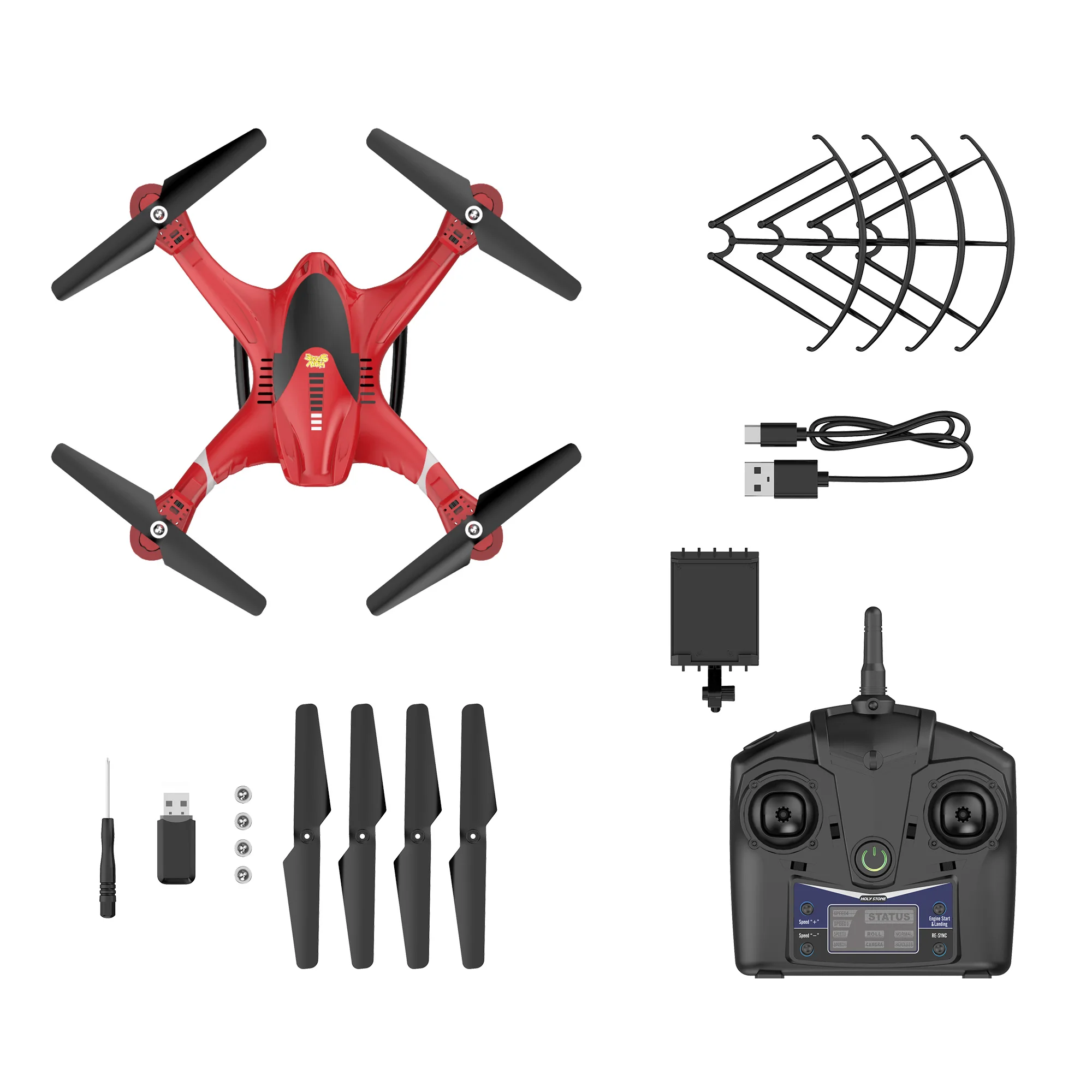 Красный Holy Stone HS200 Радиоуправляемый Дрон с 720P HD камерой FPV Wi-Fi Радиоуправляемый вертолет Профессиональный высота удержания Дрон Радиоуправляемый квадрокоптер Квадрокоптер - Цвет: Красный