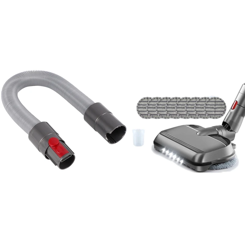 

2 Set Vacuum Cleaner Accessories: 1 Pcs Extension Hose & 1 Set Electric Mop Head With LED Light