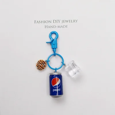Креативные напитки Брелок Cola Fanta Can аксессуары для ключей мужские и женские автомобильные Сумки подвеска брелок для ключей аксессуары Подарки - Цвет: Цвет: желтый