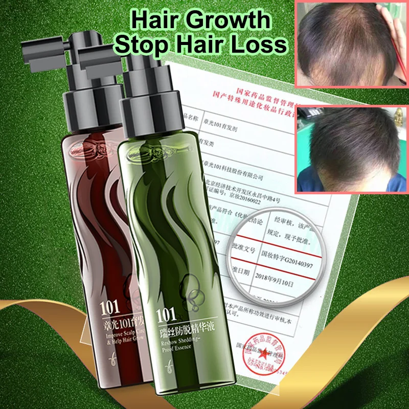 

World Famous ZhangGuang 101 Hair Growth Products Set Two Bottles Hair Tonic A Set For Bald Hair Loss Guaranteed 100% Genuine