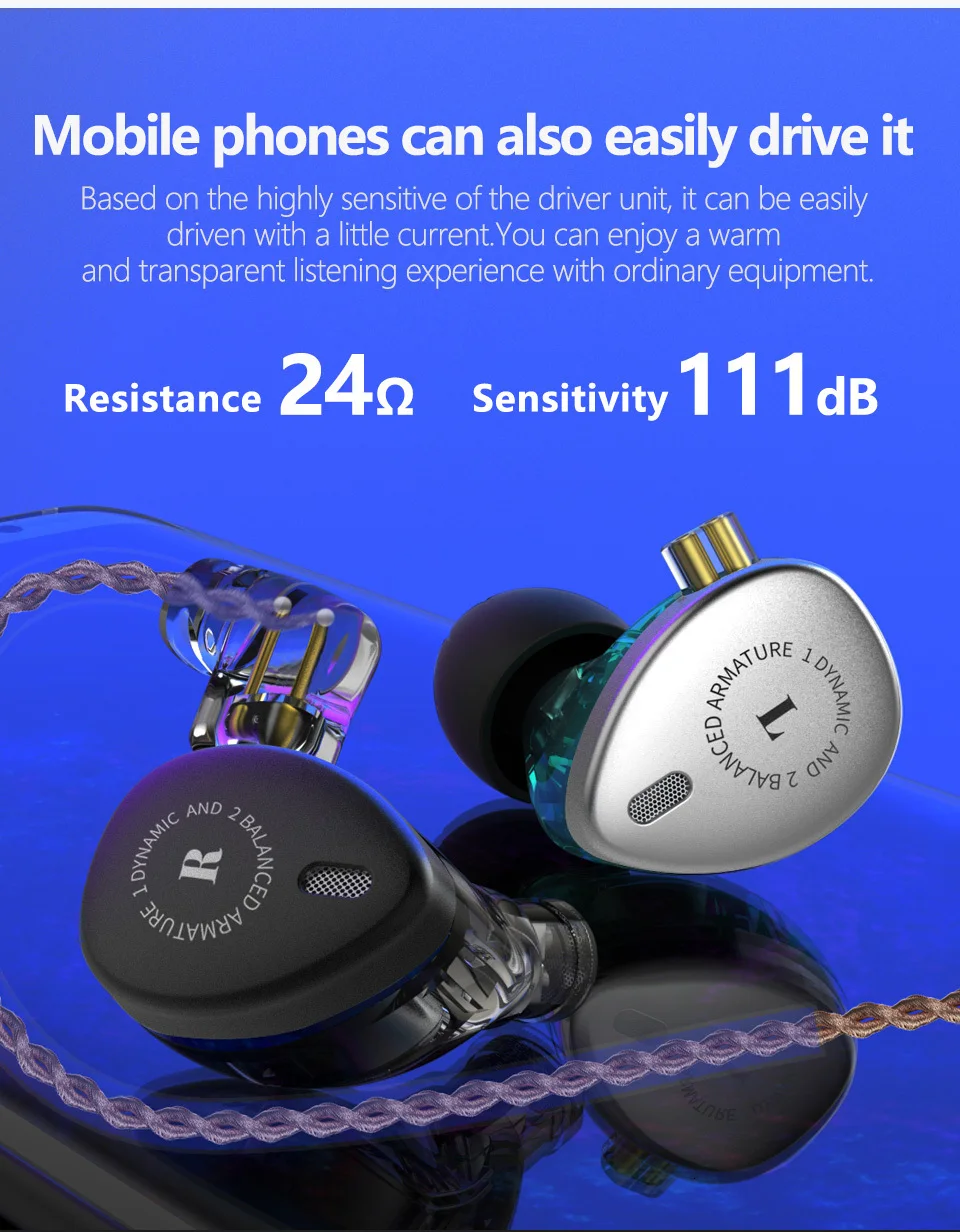 KBEAR KB06 2BA+ 1DD гибридные драйверы в ухо наушники HIFI DJ монитор наушники с 2PIN кабелем металлические вкладыши KBEAR F1/KB10