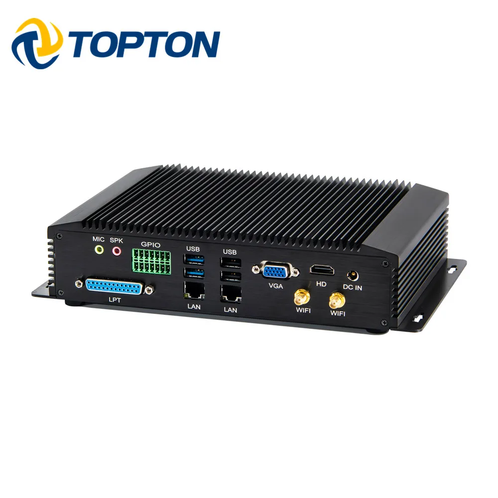 Безвентиляторный настольный компьютер i7 Intel Core 10 Linux Ubuntu 2 * Lan 6COM 8USB GPIO LPT HDMI VGA