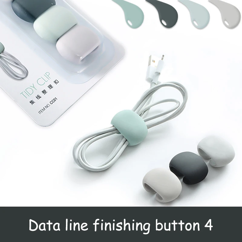 Креативная линия передачи данных набор пряжка сплошной цвет для наушников