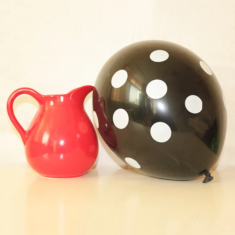 10 шт 12inch красного и черного цветов латексных шарика в горошек тема День Рождения