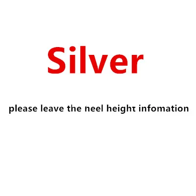 Silver M shoes B est high heels top quality - Color: Silver